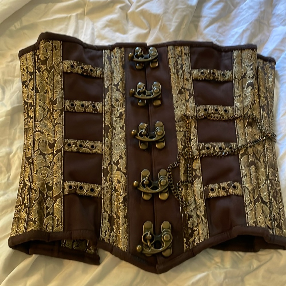 Corset deal steel boning corset Steampunk like new